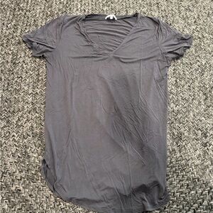 Charcoal V-Neck Short Sleeve Women's Tee